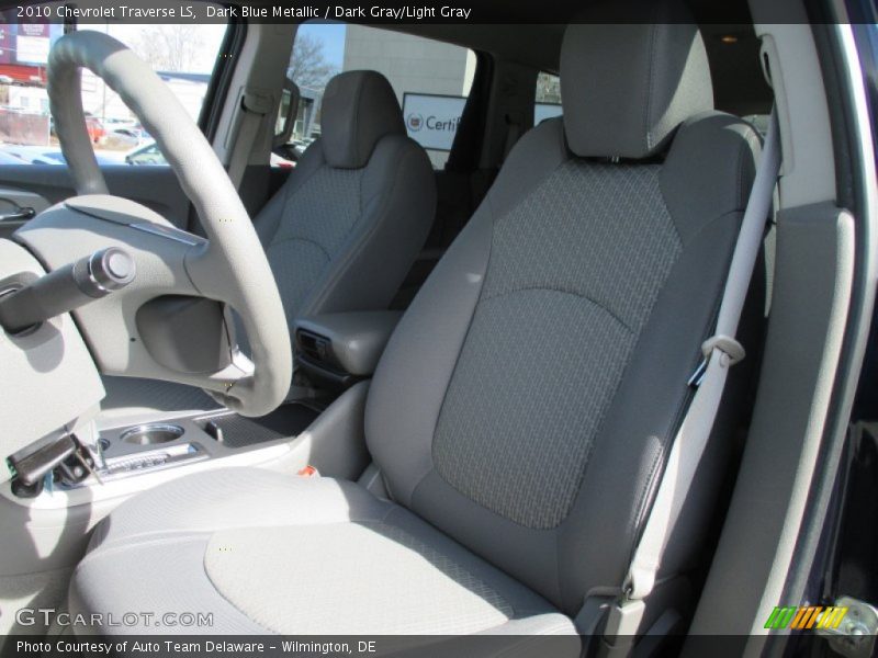 Dark Blue Metallic / Dark Gray/Light Gray 2010 Chevrolet Traverse LS