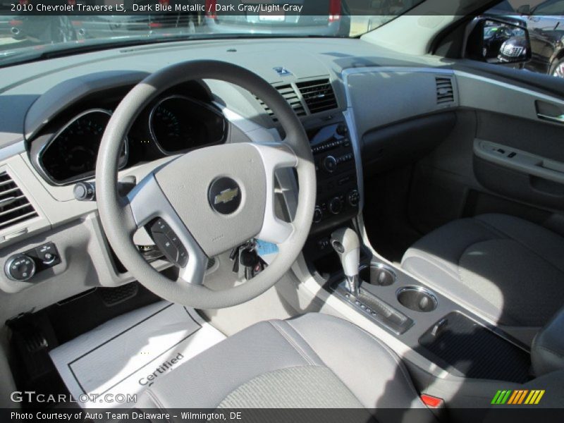 Dark Blue Metallic / Dark Gray/Light Gray 2010 Chevrolet Traverse LS