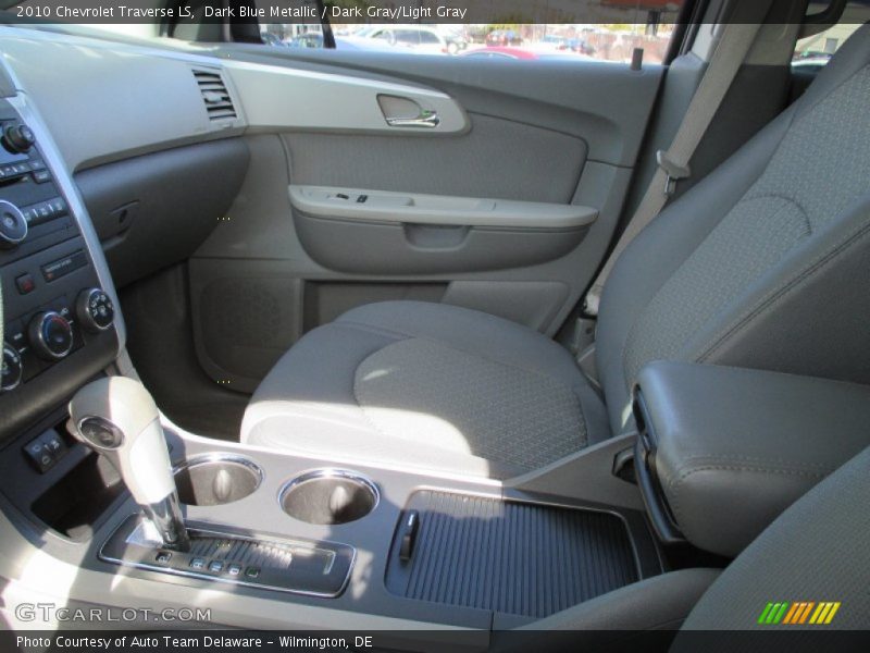 Dark Blue Metallic / Dark Gray/Light Gray 2010 Chevrolet Traverse LS