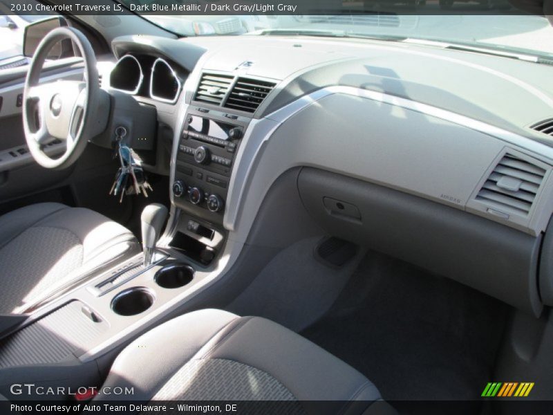 Dark Blue Metallic / Dark Gray/Light Gray 2010 Chevrolet Traverse LS