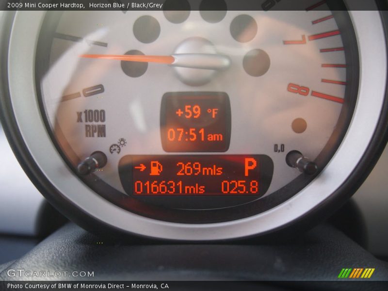 Horizon Blue / Black/Grey 2009 Mini Cooper Hardtop