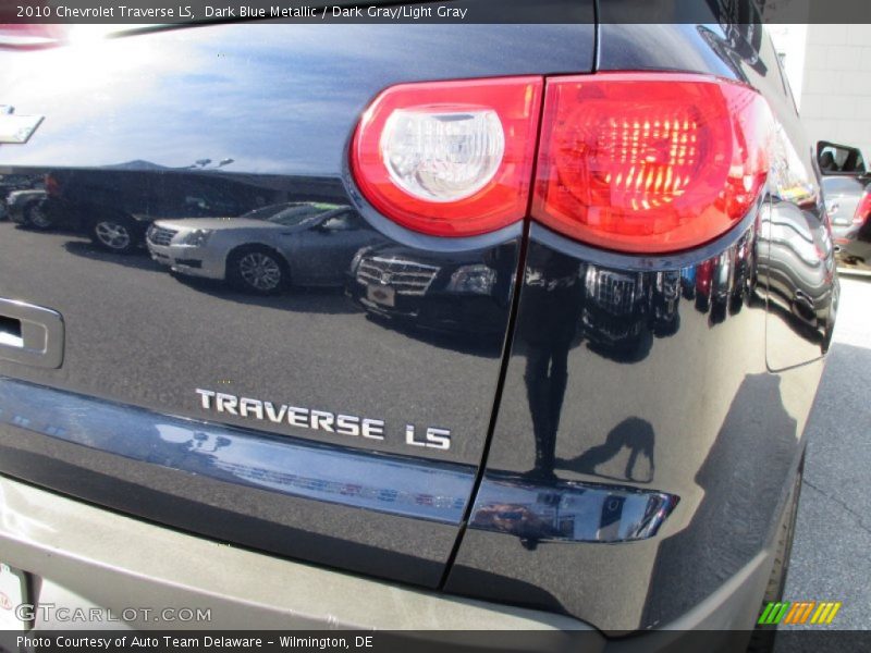 Dark Blue Metallic / Dark Gray/Light Gray 2010 Chevrolet Traverse LS