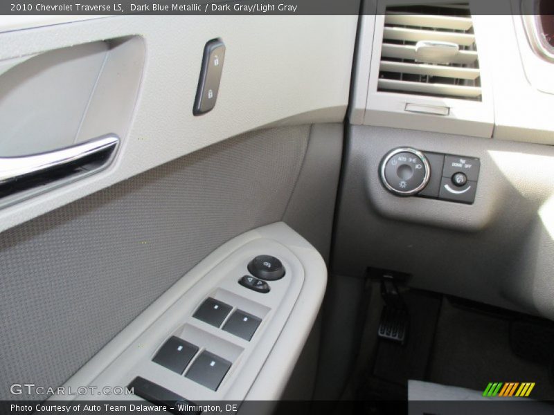Dark Blue Metallic / Dark Gray/Light Gray 2010 Chevrolet Traverse LS