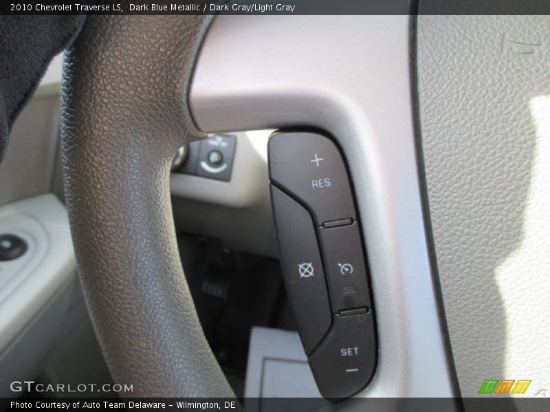 Dark Blue Metallic / Dark Gray/Light Gray 2010 Chevrolet Traverse LS