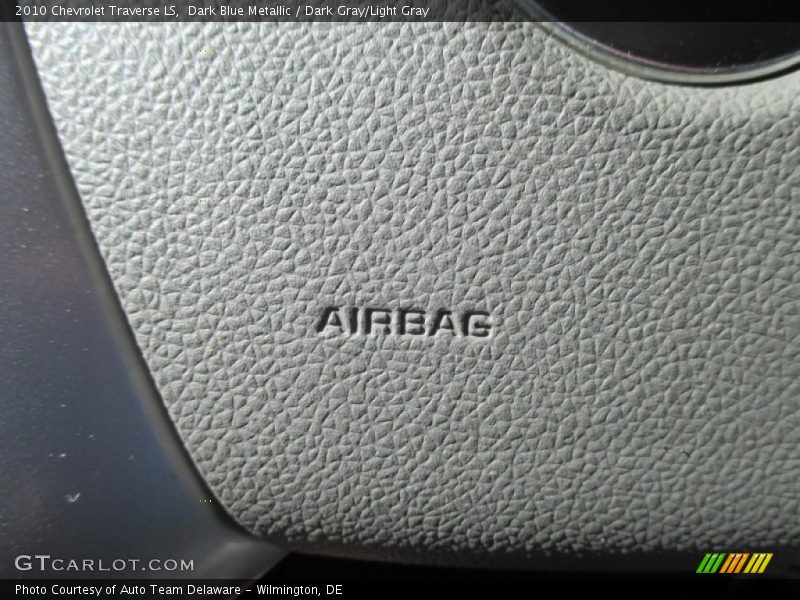 Dark Blue Metallic / Dark Gray/Light Gray 2010 Chevrolet Traverse LS