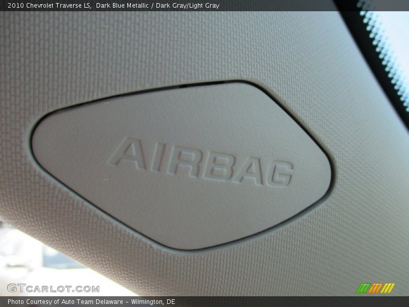Dark Blue Metallic / Dark Gray/Light Gray 2010 Chevrolet Traverse LS