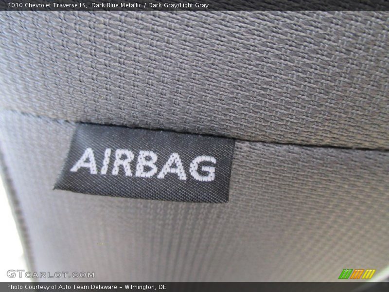 Dark Blue Metallic / Dark Gray/Light Gray 2010 Chevrolet Traverse LS