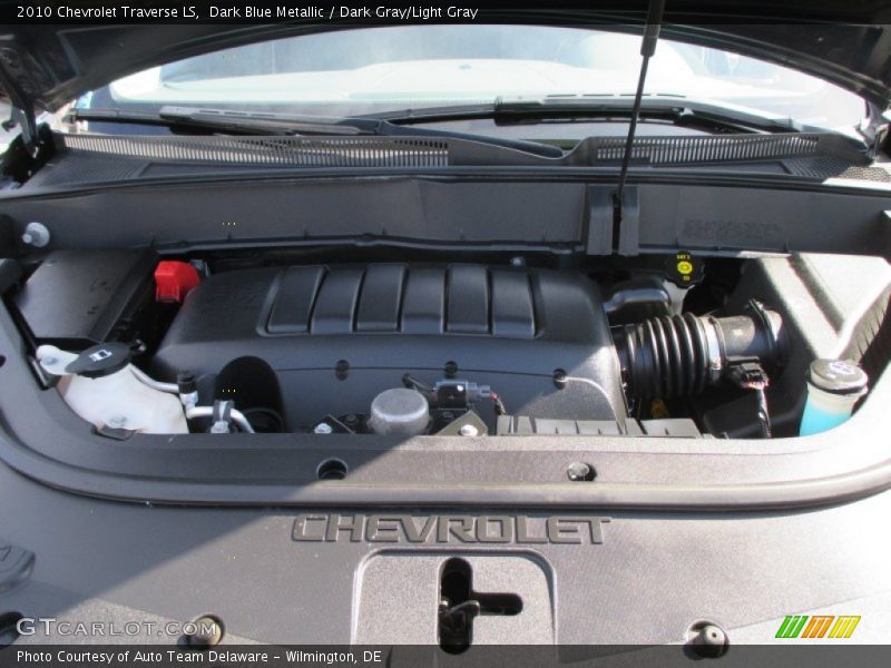 Dark Blue Metallic / Dark Gray/Light Gray 2010 Chevrolet Traverse LS
