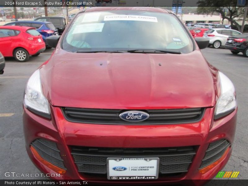 Ruby Red / Charcoal Black 2014 Ford Escape S