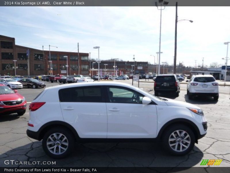 Clear White / Black 2014 Kia Sportage LX AWD