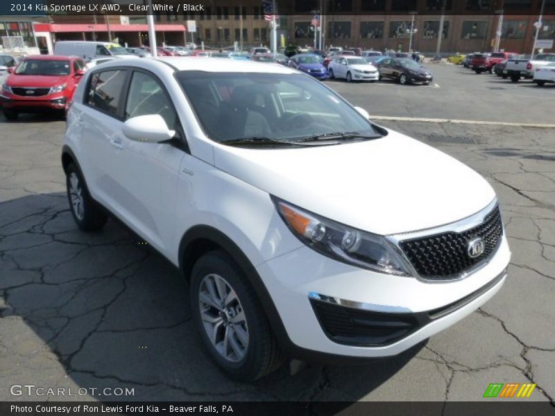 Clear White / Black 2014 Kia Sportage LX AWD