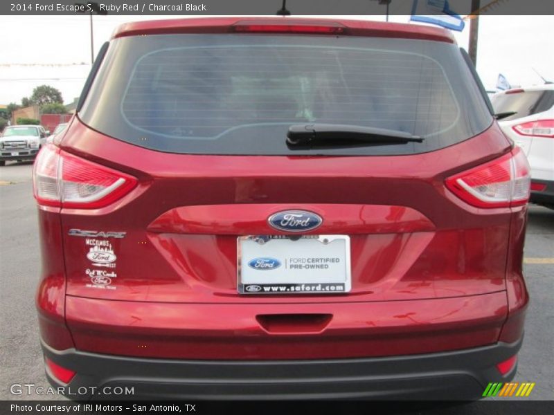 Ruby Red / Charcoal Black 2014 Ford Escape S