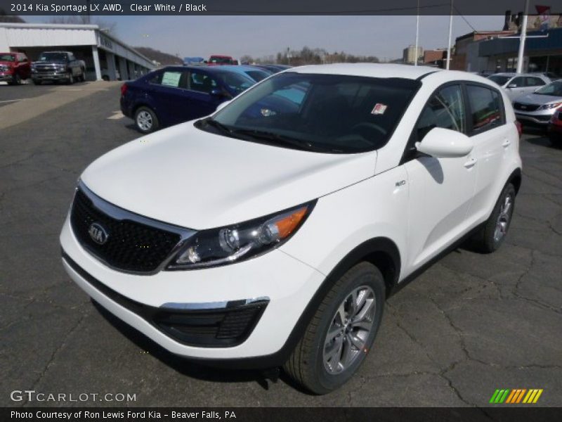 Clear White / Black 2014 Kia Sportage LX AWD