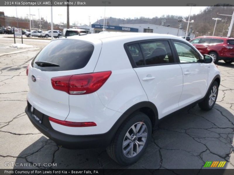 Clear White / Black 2014 Kia Sportage LX AWD