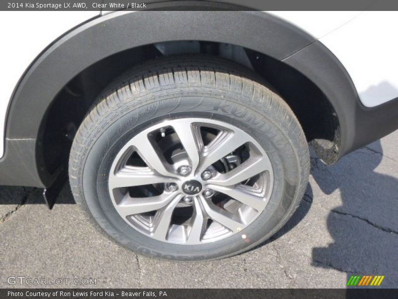 Clear White / Black 2014 Kia Sportage LX AWD