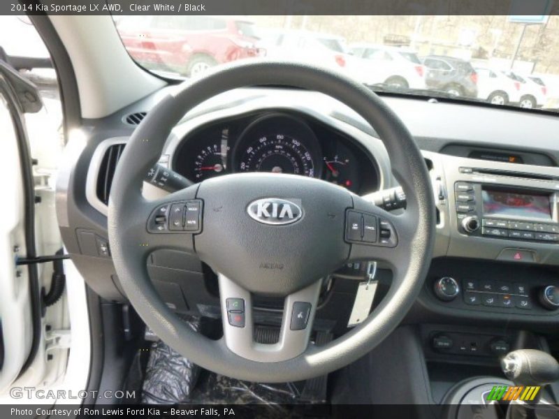 Clear White / Black 2014 Kia Sportage LX AWD