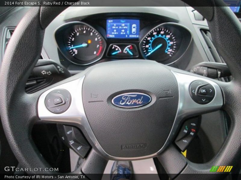 Ruby Red / Charcoal Black 2014 Ford Escape S