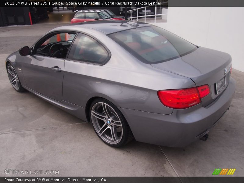 Space Gray Metallic / Coral Red/Black Dakota Leather 2011 BMW 3 Series 335is Coupe