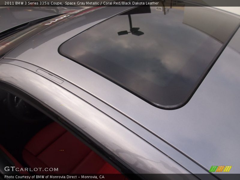 Space Gray Metallic / Coral Red/Black Dakota Leather 2011 BMW 3 Series 335is Coupe