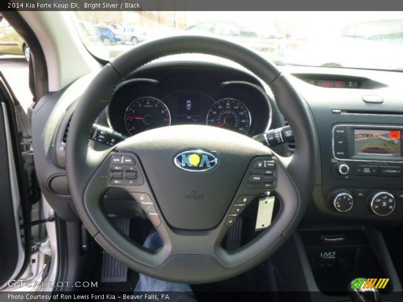 Bright Silver / Black 2014 Kia Forte Koup EX