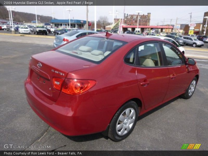 Apple Red Pearl / Beige 2009 Hyundai Elantra GLS Sedan