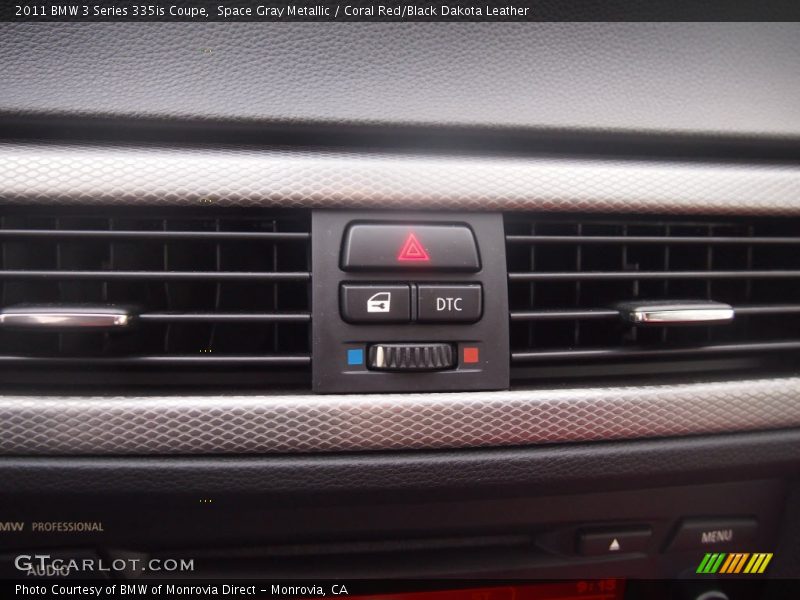 Space Gray Metallic / Coral Red/Black Dakota Leather 2011 BMW 3 Series 335is Coupe