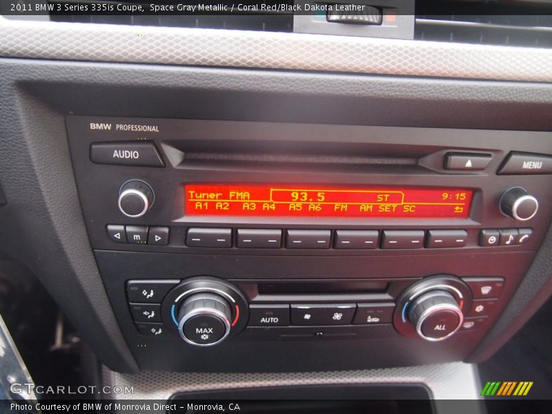 Space Gray Metallic / Coral Red/Black Dakota Leather 2011 BMW 3 Series 335is Coupe