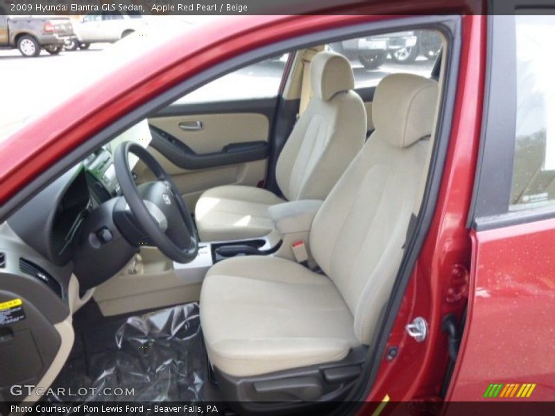 Apple Red Pearl / Beige 2009 Hyundai Elantra GLS Sedan