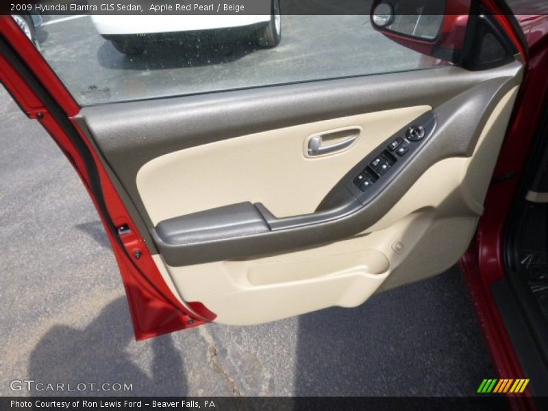 Apple Red Pearl / Beige 2009 Hyundai Elantra GLS Sedan