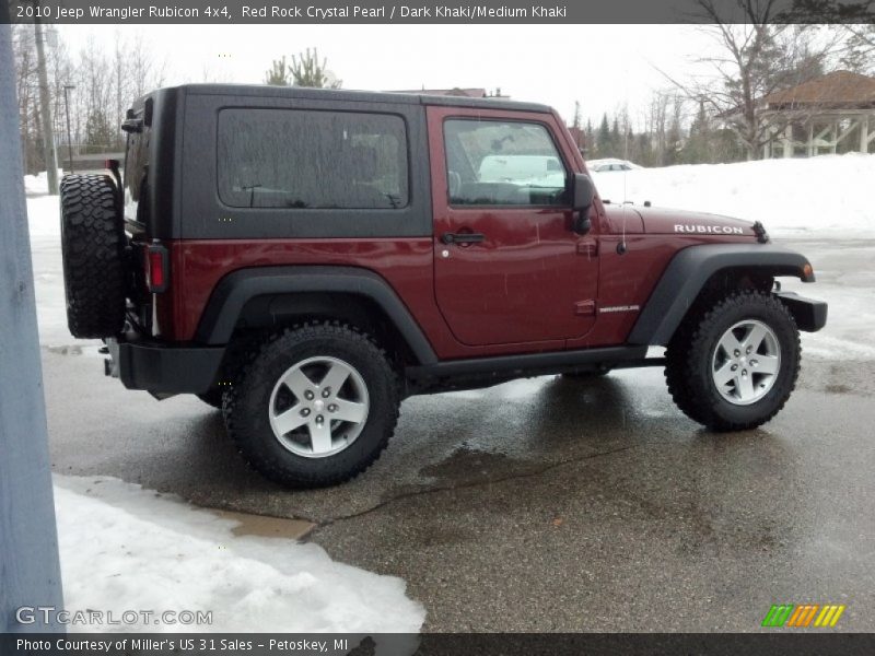 Red Rock Crystal Pearl / Dark Khaki/Medium Khaki 2010 Jeep Wrangler Rubicon 4x4
