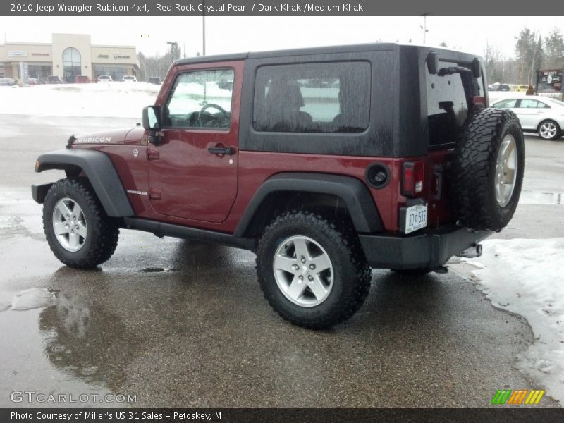 Red Rock Crystal Pearl / Dark Khaki/Medium Khaki 2010 Jeep Wrangler Rubicon 4x4