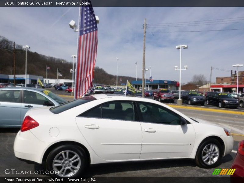 Ivory White / Ebony 2006 Pontiac G6 V6 Sedan