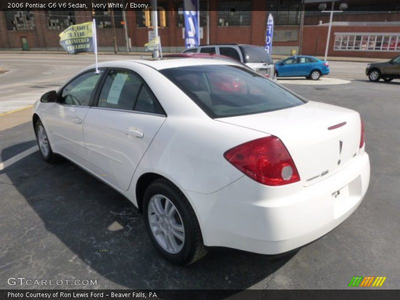 Ivory White / Ebony 2006 Pontiac G6 V6 Sedan