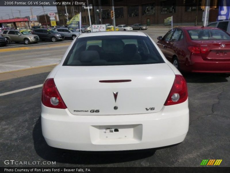 Ivory White / Ebony 2006 Pontiac G6 V6 Sedan