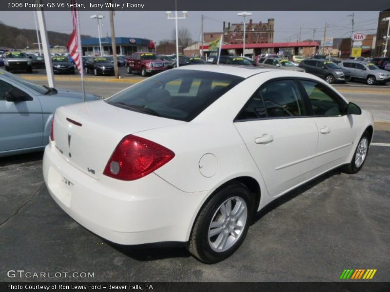 Ivory White / Ebony 2006 Pontiac G6 V6 Sedan