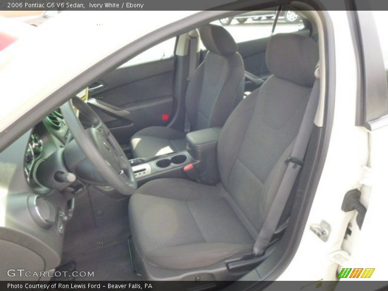 Ivory White / Ebony 2006 Pontiac G6 V6 Sedan