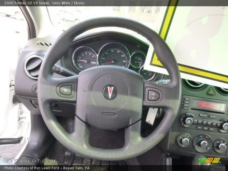 Ivory White / Ebony 2006 Pontiac G6 V6 Sedan