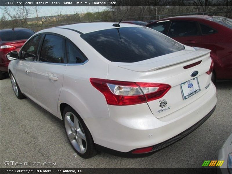 White Platinum / Charcoal Black 2014 Ford Focus Titanium Sedan