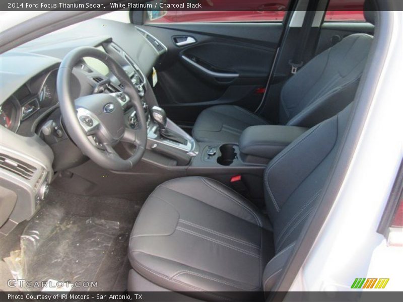 White Platinum / Charcoal Black 2014 Ford Focus Titanium Sedan