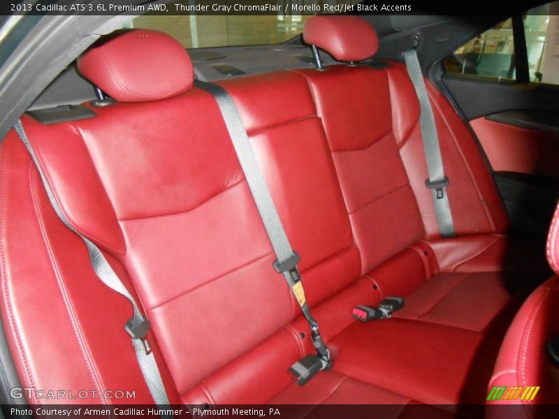 Thunder Gray ChromaFlair / Morello Red/Jet Black Accents 2013 Cadillac ATS 3.6L Premium AWD