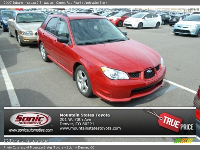 Garnet Red Pearl / Anthracite Black 2007 Subaru Impreza 2.5i Wagon