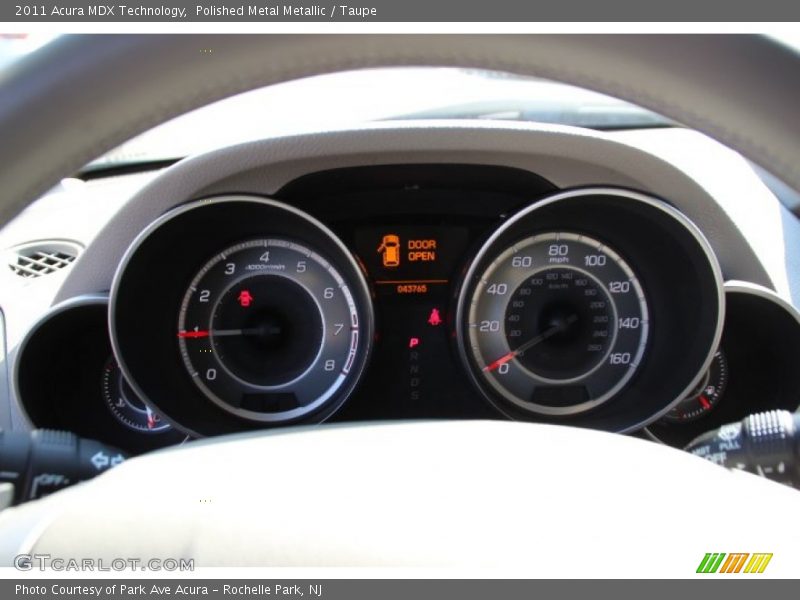 Polished Metal Metallic / Taupe 2011 Acura MDX Technology