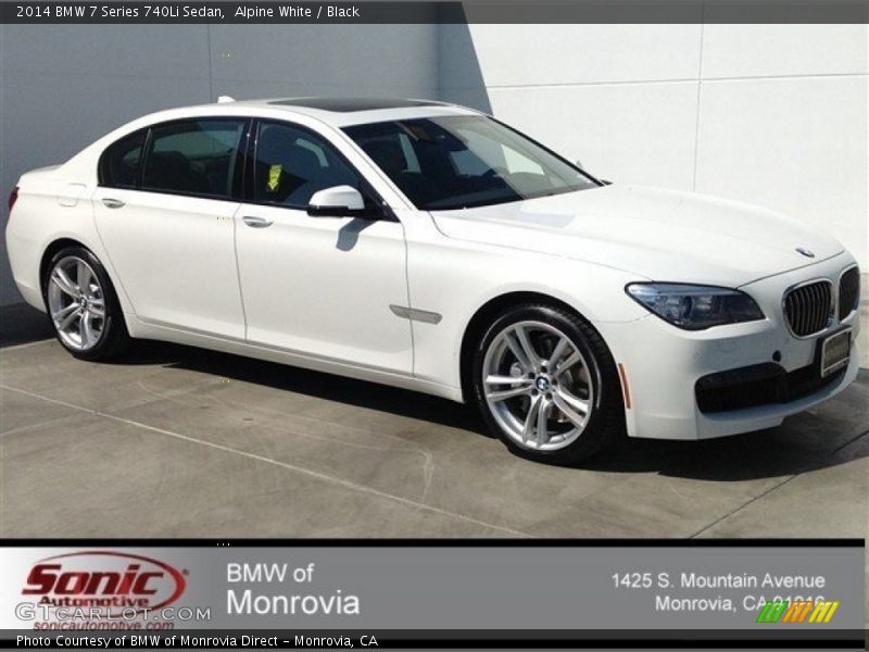 Alpine White / Black 2014 BMW 7 Series 740Li Sedan