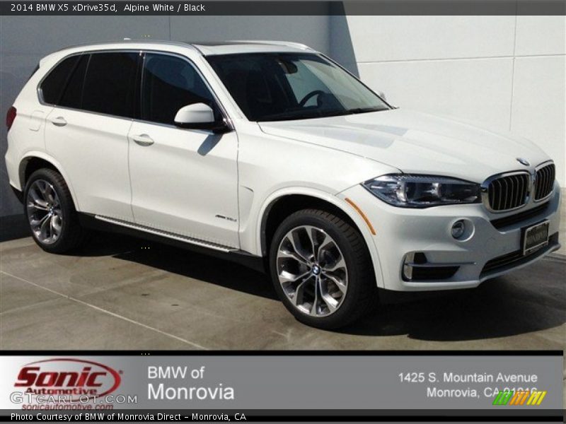 Alpine White / Black 2014 BMW X5 xDrive35d