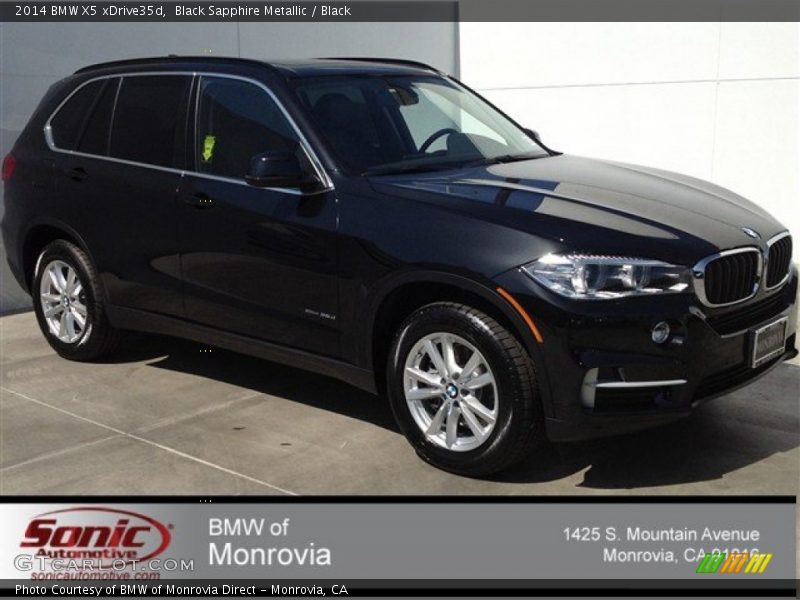 Black Sapphire Metallic / Black 2014 BMW X5 xDrive35d