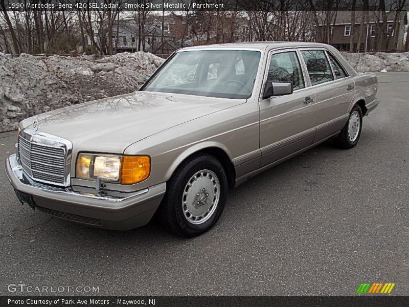 Smoke Silver Metallic / Parchment 1990 Mercedes-Benz 420 SEL Sedan