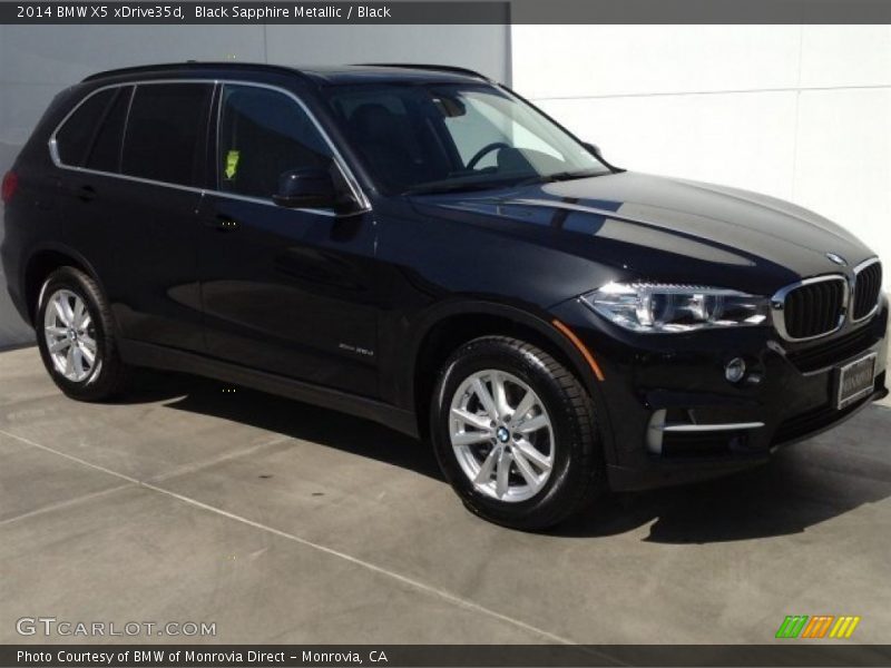 Black Sapphire Metallic / Black 2014 BMW X5 xDrive35d