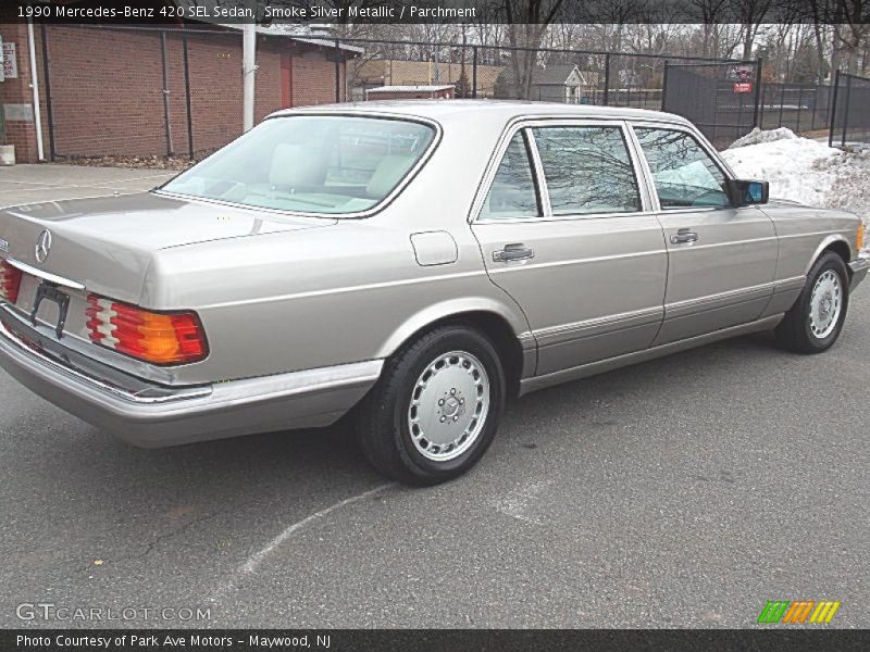 Smoke Silver Metallic / Parchment 1990 Mercedes-Benz 420 SEL Sedan