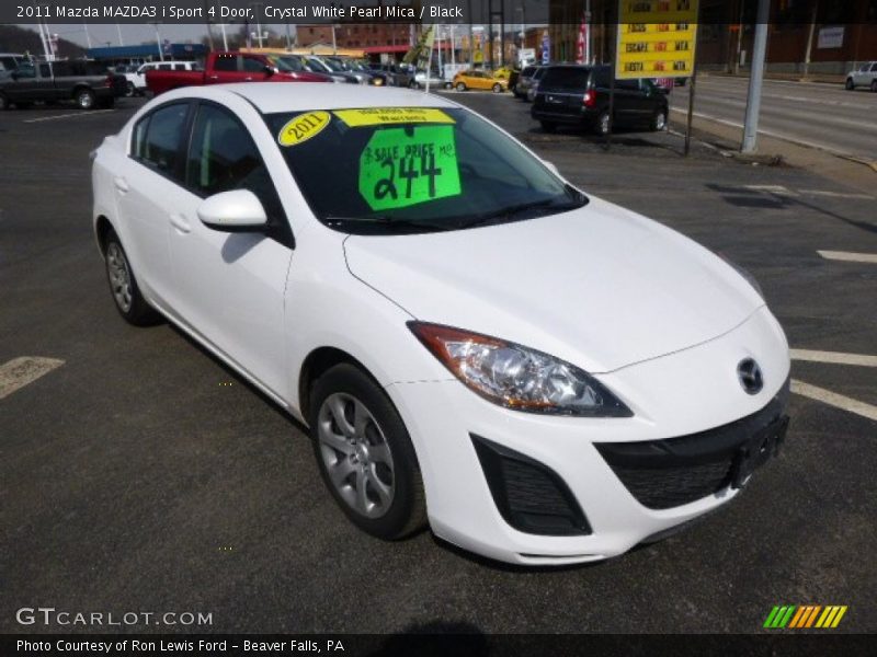 Crystal White Pearl Mica / Black 2011 Mazda MAZDA3 i Sport 4 Door