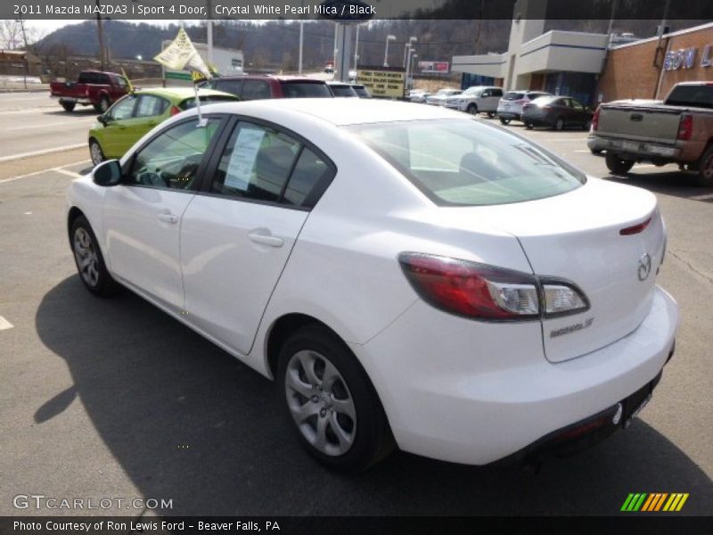 Crystal White Pearl Mica / Black 2011 Mazda MAZDA3 i Sport 4 Door